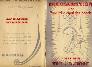ORAN PLAQUETTE D INAUGURATION DU STADE MUNICIPAL 5 MAI 1957